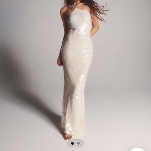 Elegant White Sequin Dress - Rat&Boa Emmanuella Dress